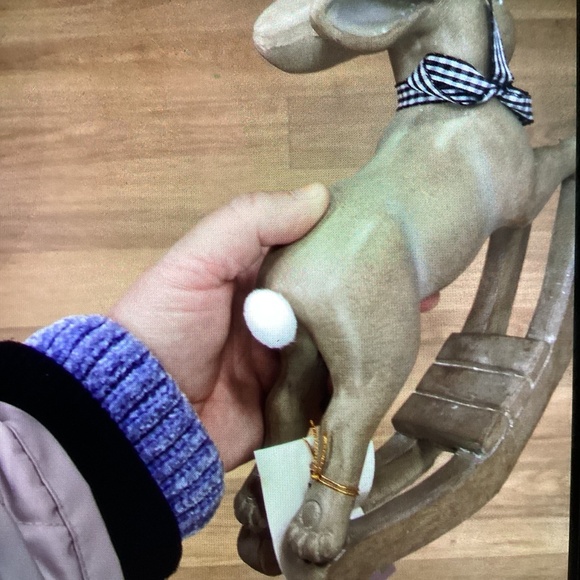 New Jolie Fleur Easter Rocking Bunny Decor - Picture 6 of 8